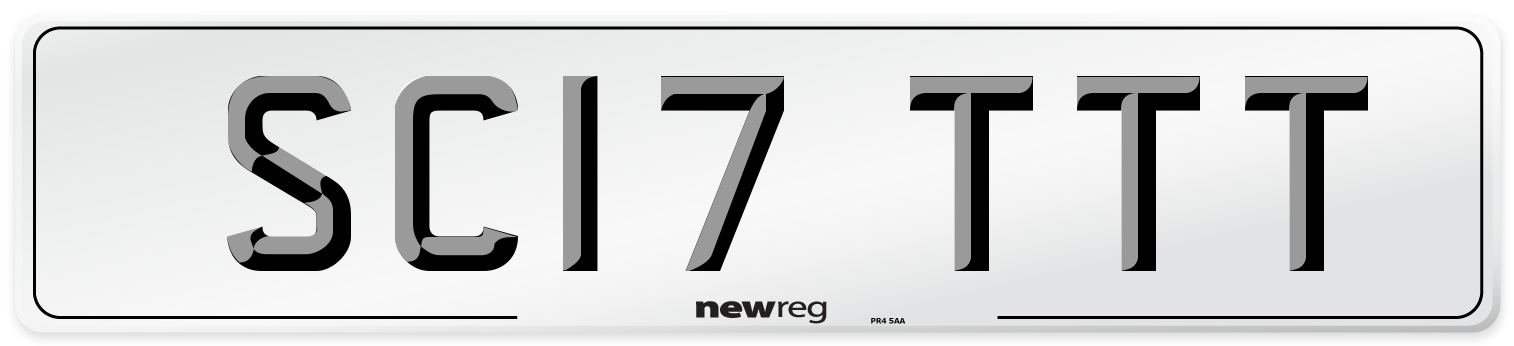 SC17 TTT Number Plate from New Reg